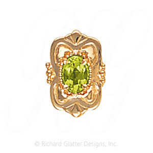 GS459 PD - 14 Karat Gold Peridot Slide 